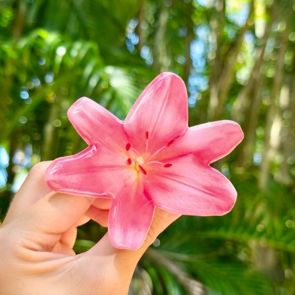 Other - Pink Floral PopSocket Flower For Phone iPhone Handmade